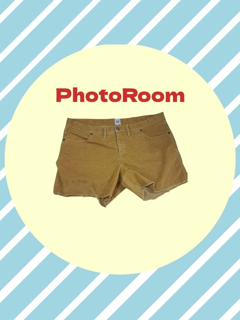 Corduroy Cutoff Shorts in Mustard